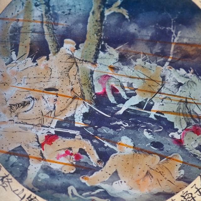 ガラス絵　日露戦争　幻灯シリーズ　東京写真印刷　アンティーク　コレクション　　2