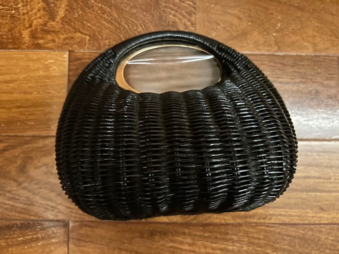 サカイ　sacai 黒ラタンバッグ