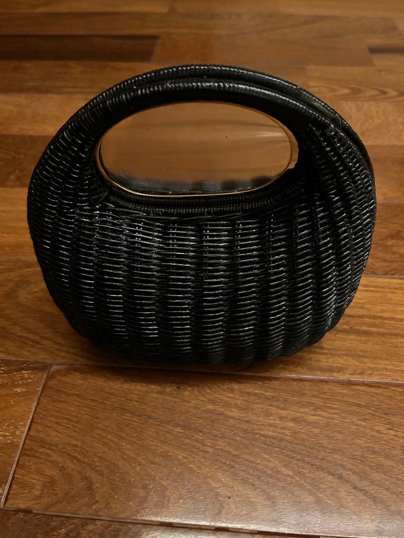 サカイ　sacai 黒ラタンバッグ