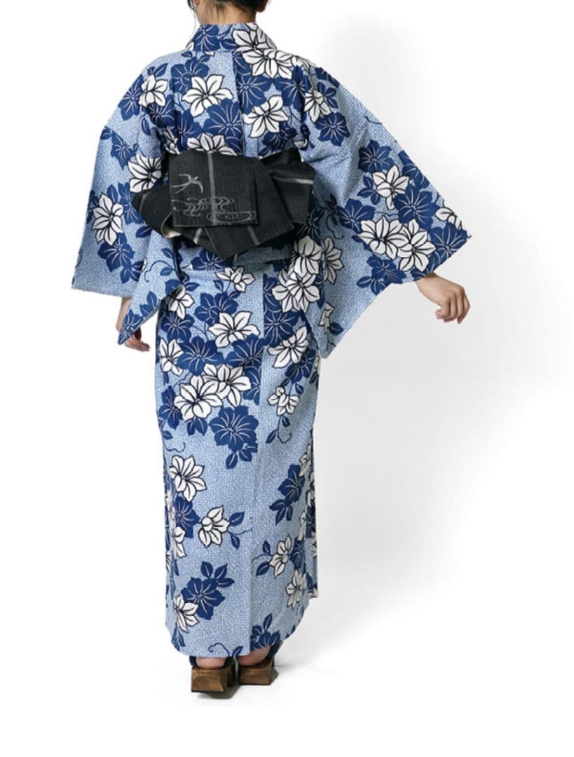 新品未使用　浴衣　つやび雅姫　有松鳴海絞り調　藍捺染　ブルー　50,600円