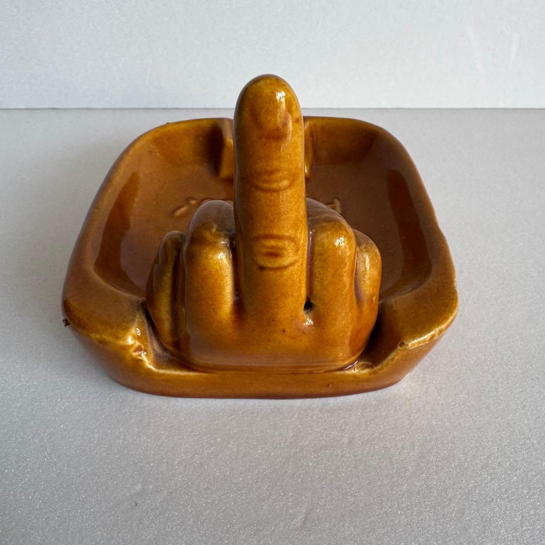 ファックユー ビンテージ 灰皿 日本製 Fuck 反戦 置物 ジョーク