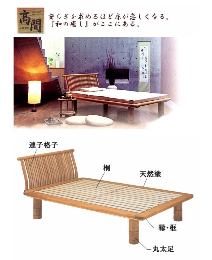 nishikawa 西川　ベッド　ベッドフレーム　セミダブル　FM-08新高間