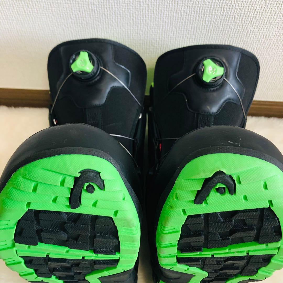 head STRIKE BOA スノーボードブーツ ブラック グリーン ボア