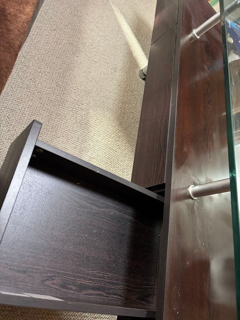 センターテーブル 引き出し付き