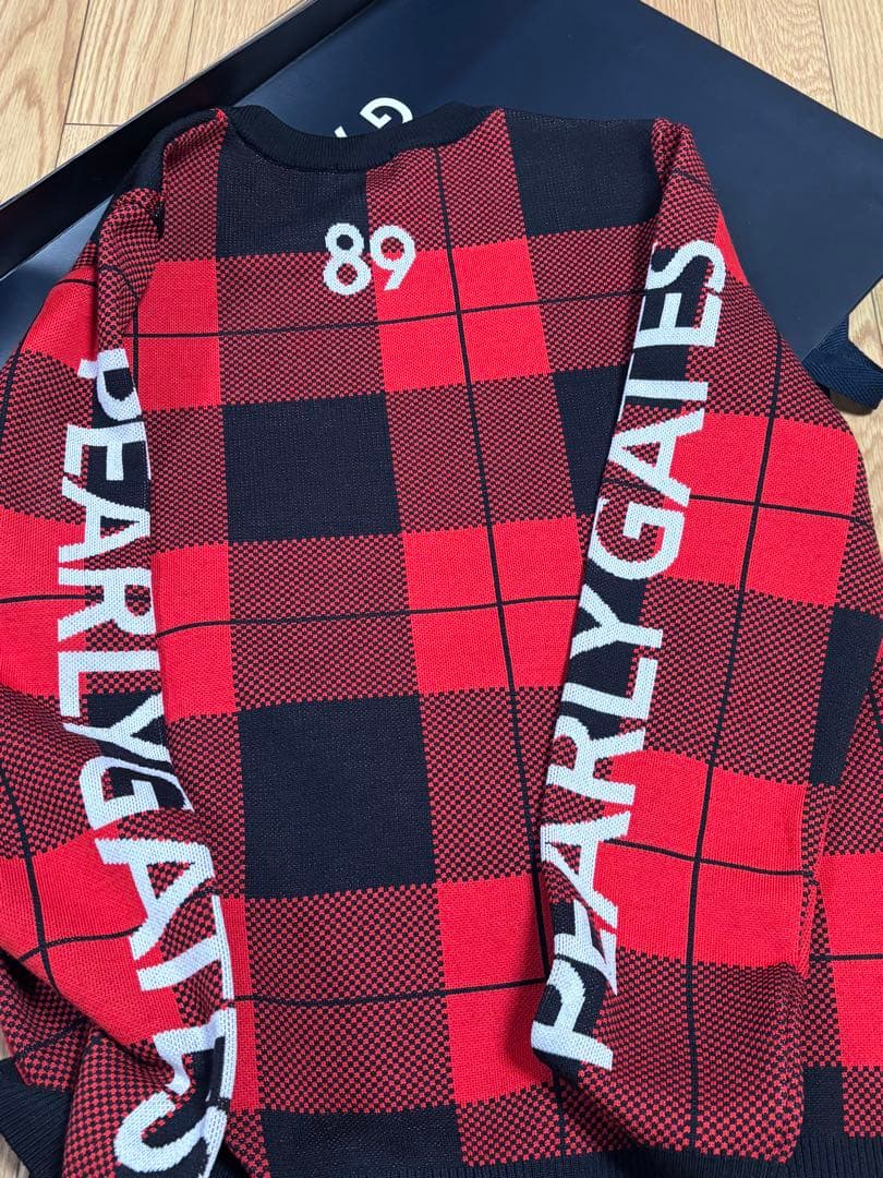 ★超美品超お洒落PEARLY GATES チェック柄セーター サイズ5