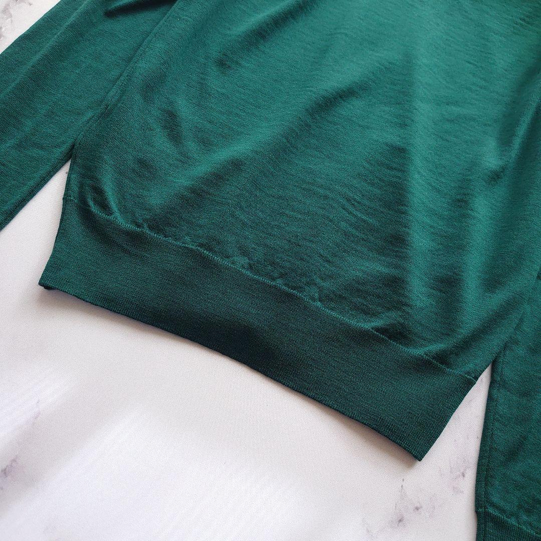 現行タグ ジョンスメドレー エクストラファインメリノウール 長袖カーディガン S