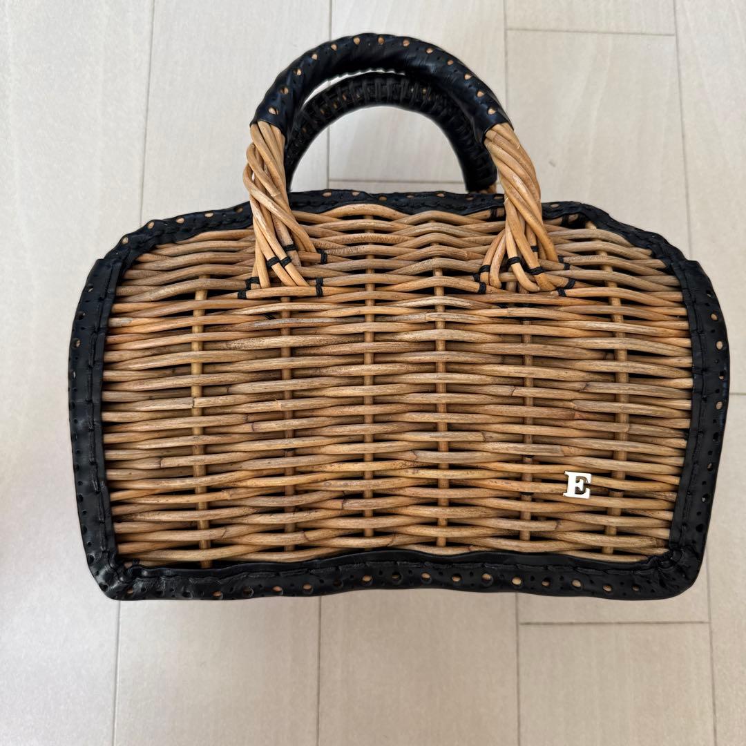 エバゴス ebagos マーガレットデイジーハトテモニテイル カゴバッグ