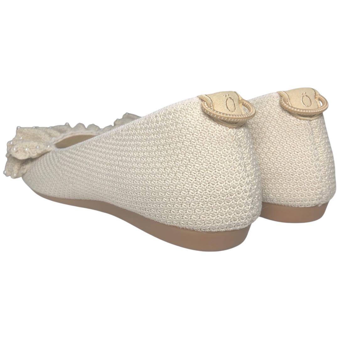 極美品 Offen オッフェン square-SHELL フラットパンプス