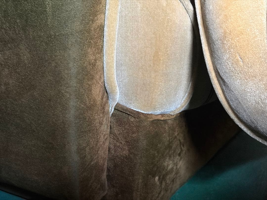 希少　二人掛けソファ ファブリックソファ　レトロ　ストライプソファ　SZ