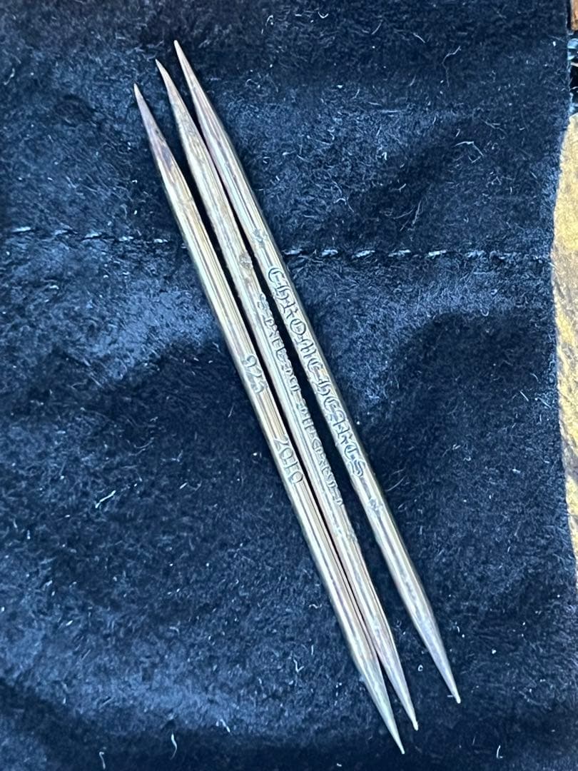 CHROME HEARTS クロムハーツ レザーケース爪楊枝入れ シルバー3本