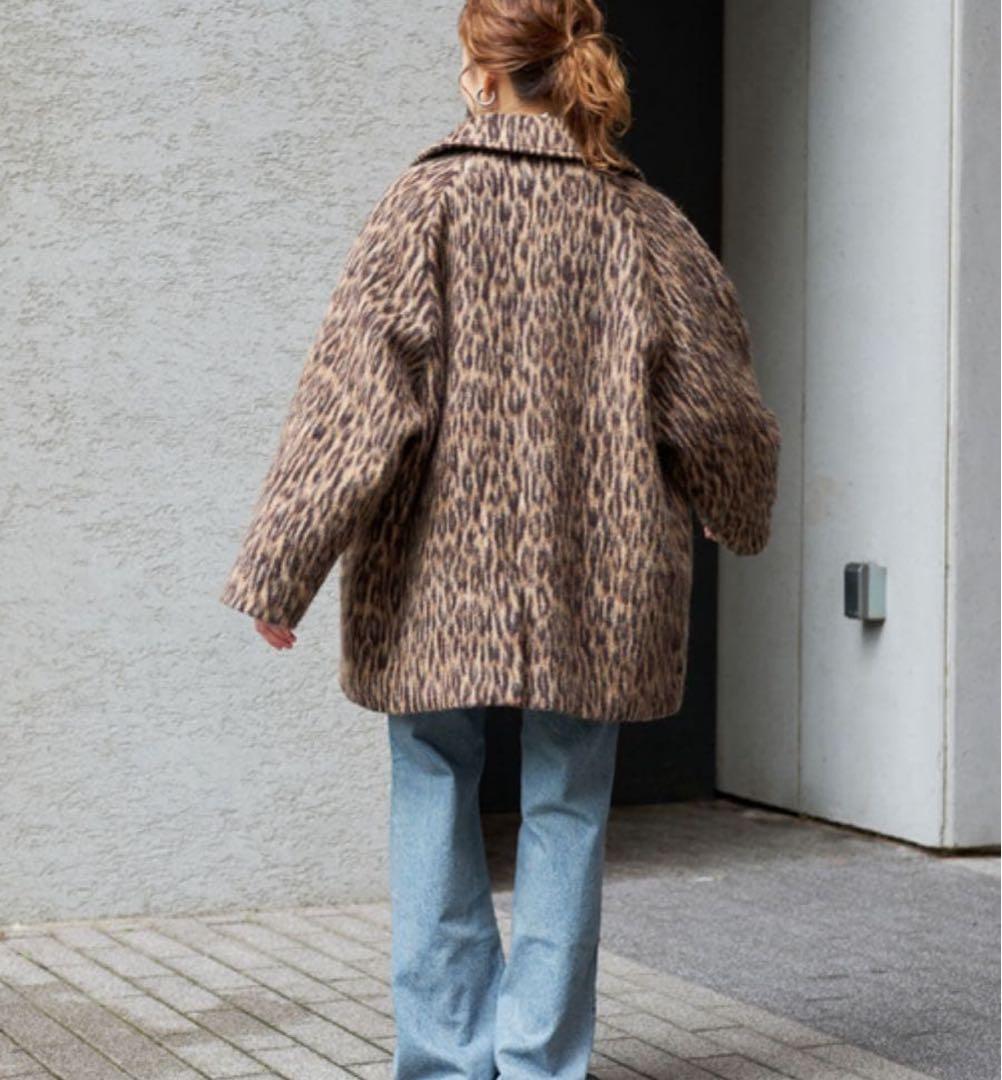 24AW TICCA/ティッカ レオパードシャギーピーコート