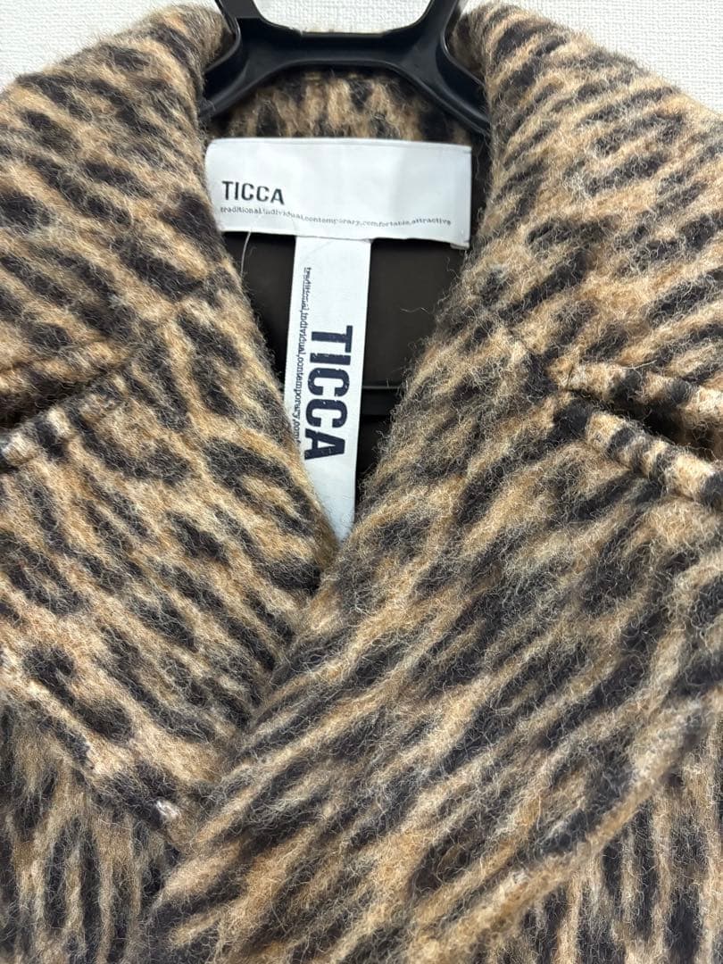 24AW TICCA/ティッカ レオパードシャギーピーコート