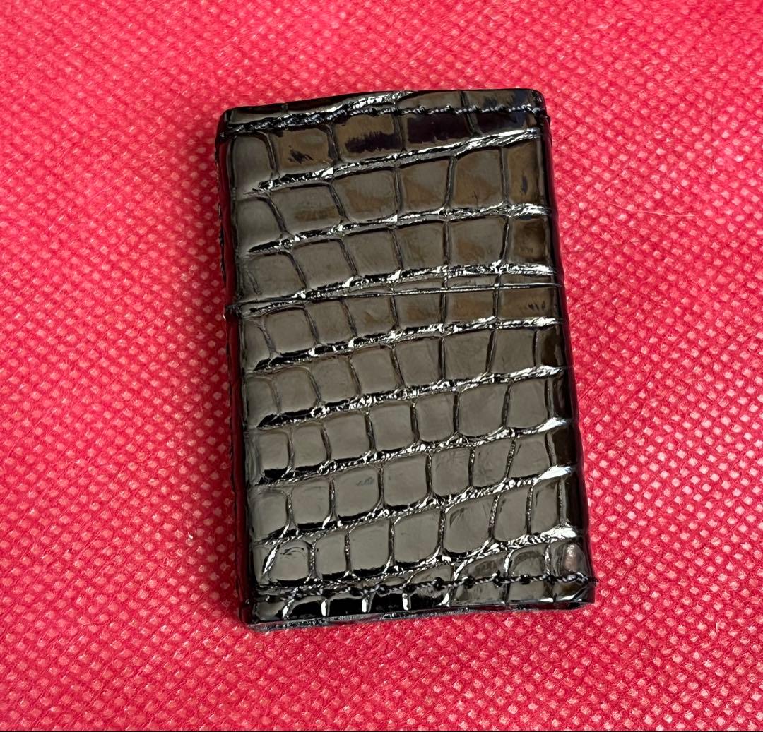 ラスト１個半額！ZIPPO 本革クロコダイル ブラック 未使用