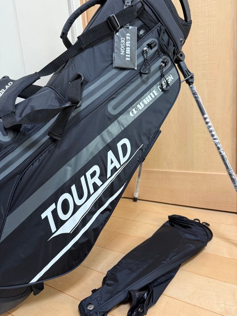 新品★ツアーAD★スタンドキャディバッグ★ツアー支給品★未使用★ゴルフバッグ★黒