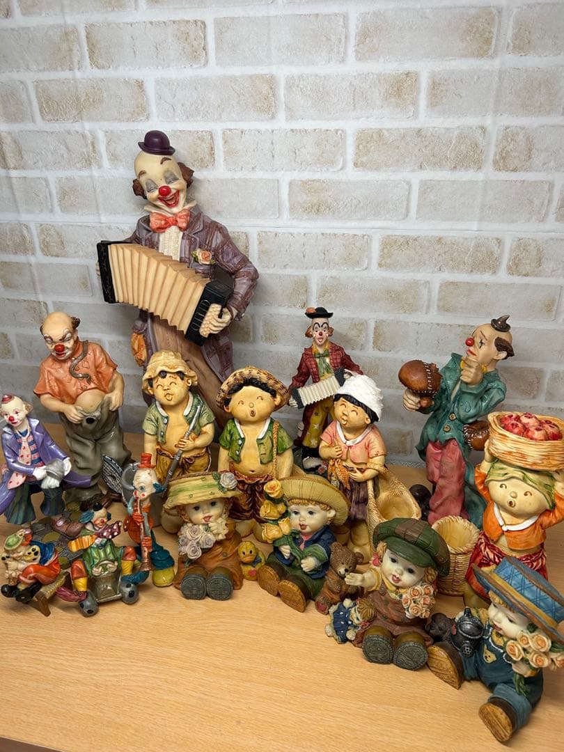 【癒し系】 ピエロ ベビードール ファーマーズ ファミリー 置物 16点