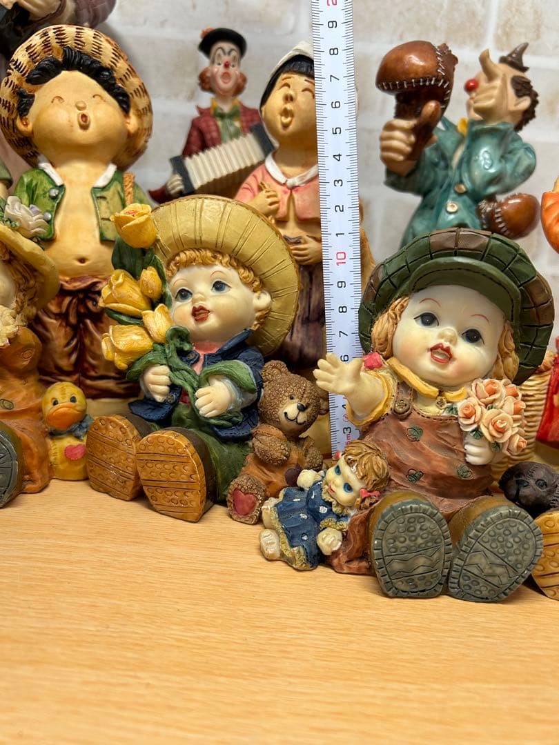 【癒し系】 ピエロ ベビードール ファーマーズ ファミリー 置物 16点