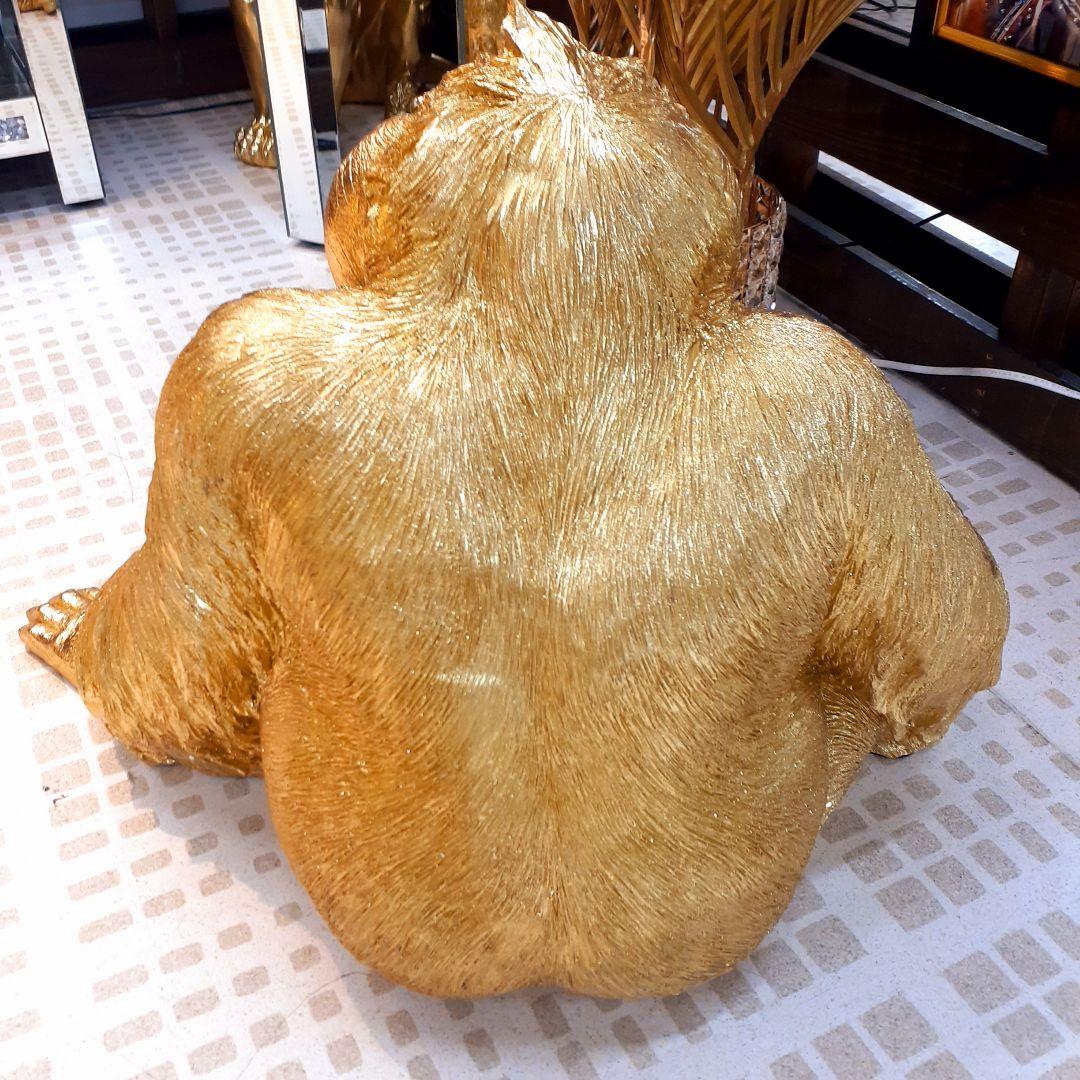 輸入雑貨　北欧　ゴールド　『オラウータンのオブジェ』　開運　縁起物　大きい