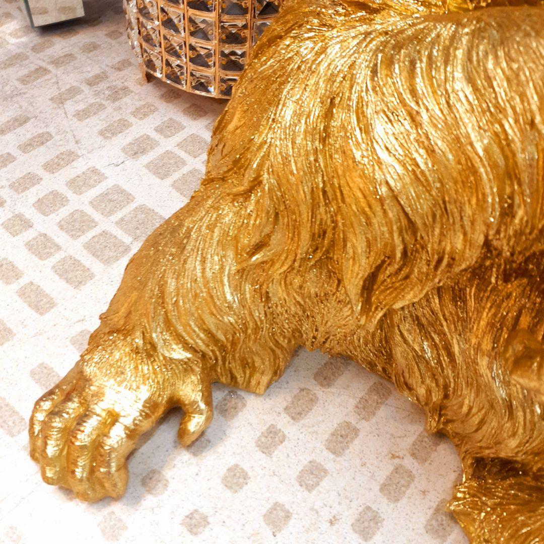 輸入雑貨　北欧　ゴールド　『オラウータンのオブジェ』　開運　縁起物　大きい