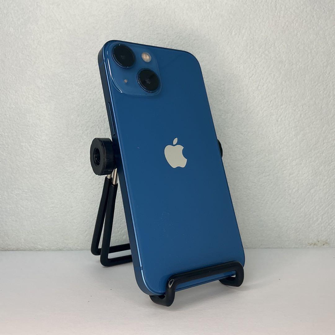 【極美品】IPhone13mini 128GBブルー　新品バッテリー100％