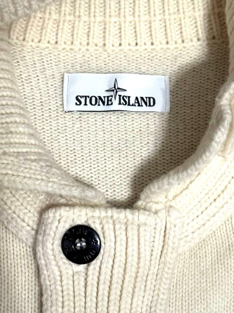 STONE  / ジップアップニットカーディガン/ アイボリー