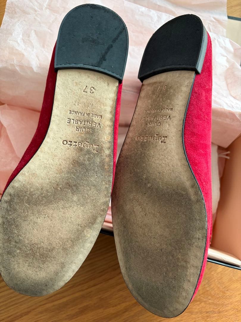 Repetto 赤 バレエシューズ 37