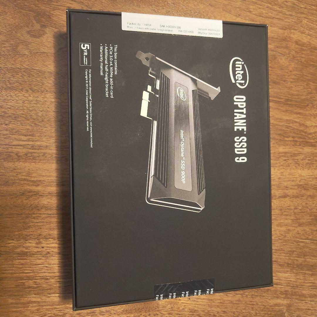 optane 900p 280GB HHHL(PCIE)版 新品未開封