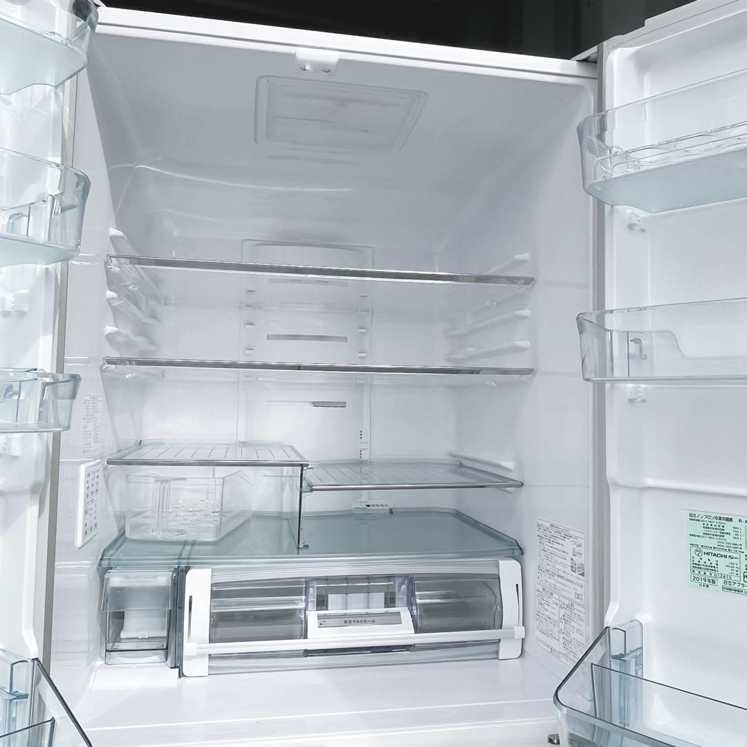 361取付無料！日立真空チルド搭載 おしゃれホワイトインテリア6ドア冷蔵庫