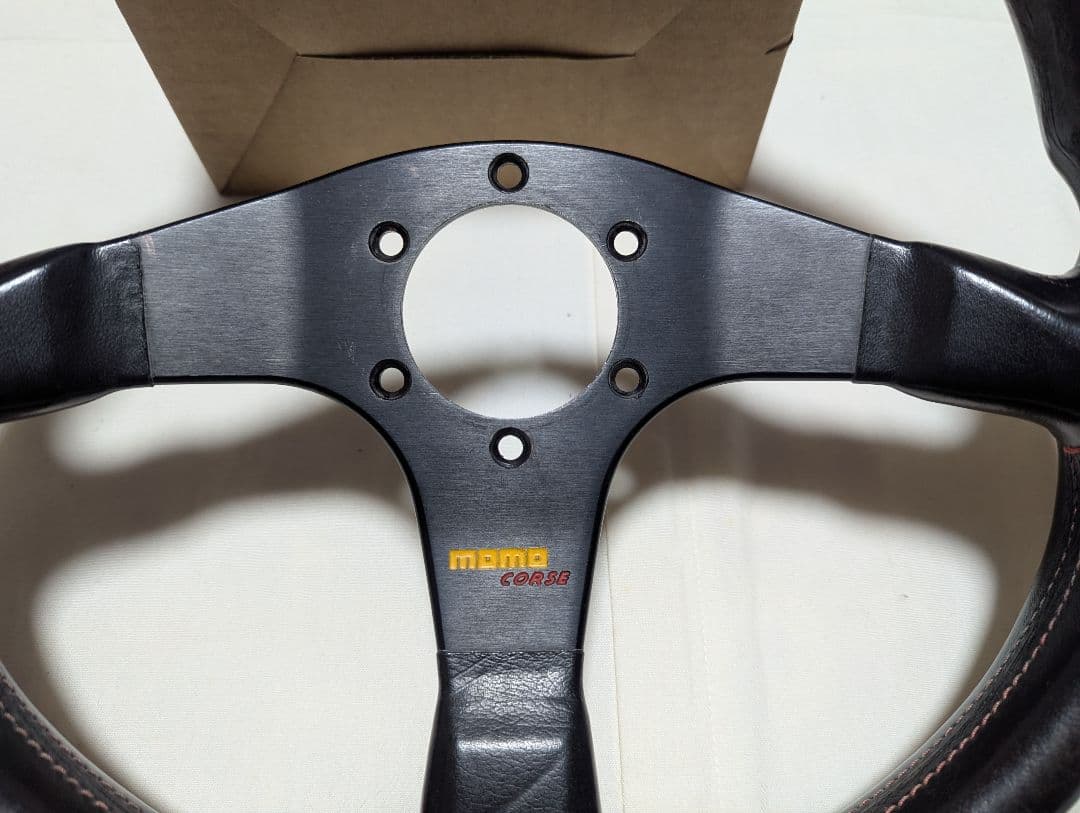 正規品 当時物 MOMO CORSE コルサ レザーステアリング
