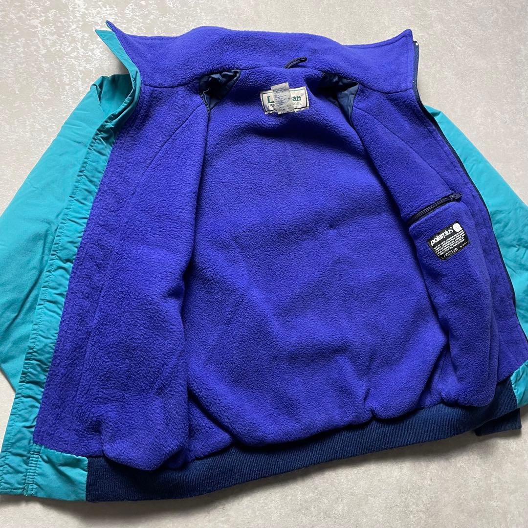 80s L.L.Beanナイロンジャケットグリーンウォームアップシェルドシンチラ