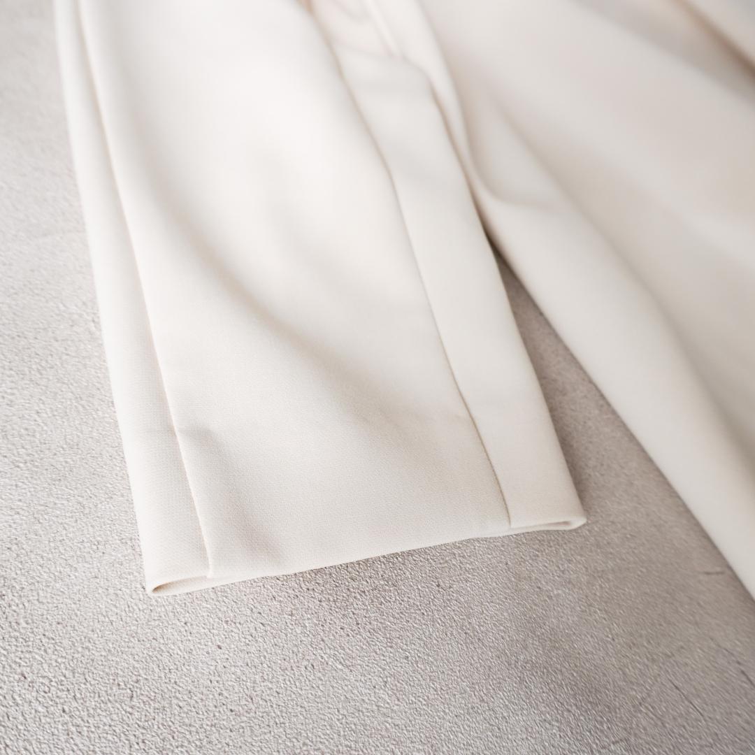 TOMORROWLAND ダブルクロス クルーネックプルオーバー ライトベージュ