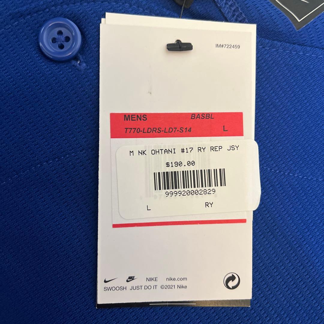 お値下げ　新品　MLB公式　Dodgers 17 Replica 大谷翔平　L