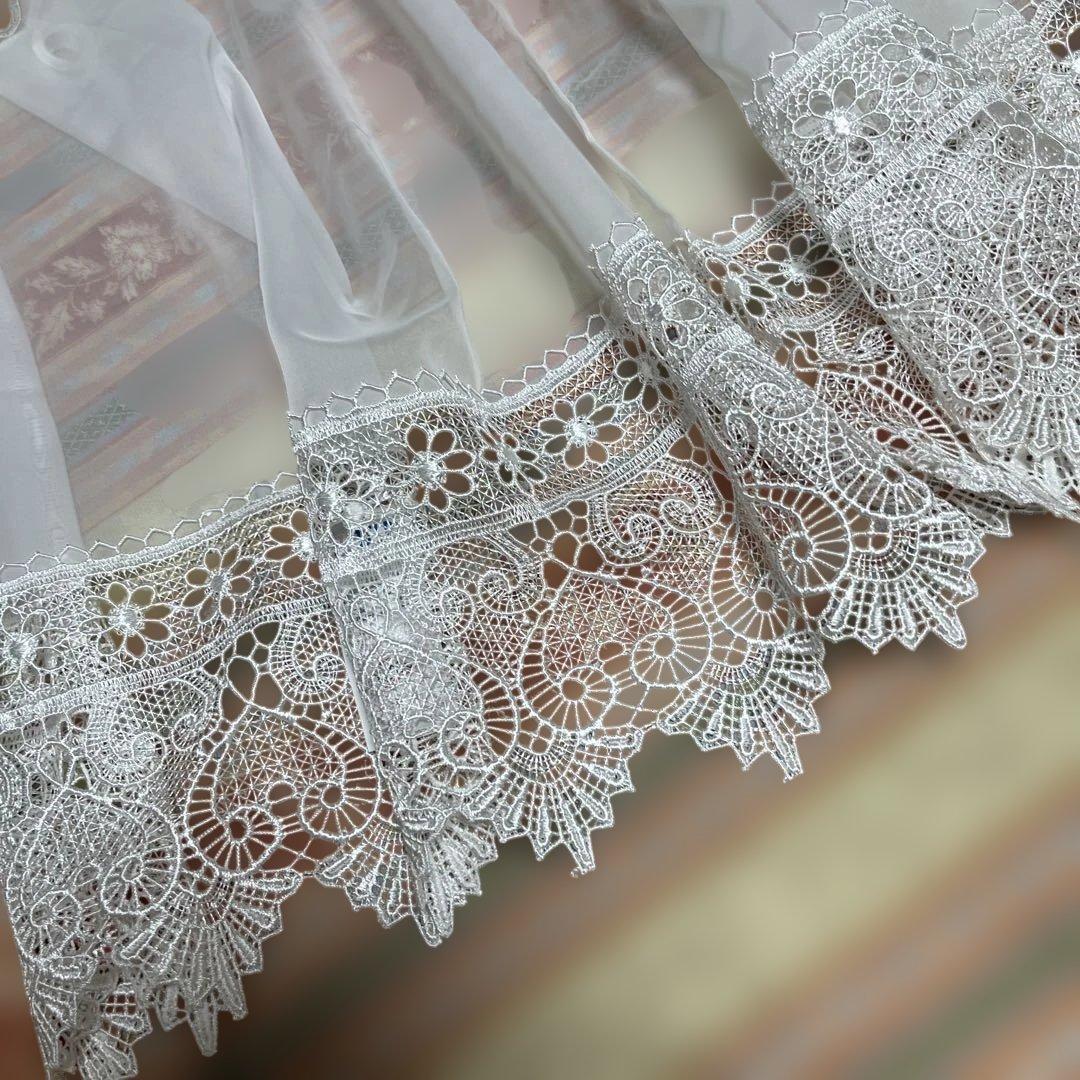 ボブ様確認用　新品未使用　ホワイトレースカフェカーテン アイレット式