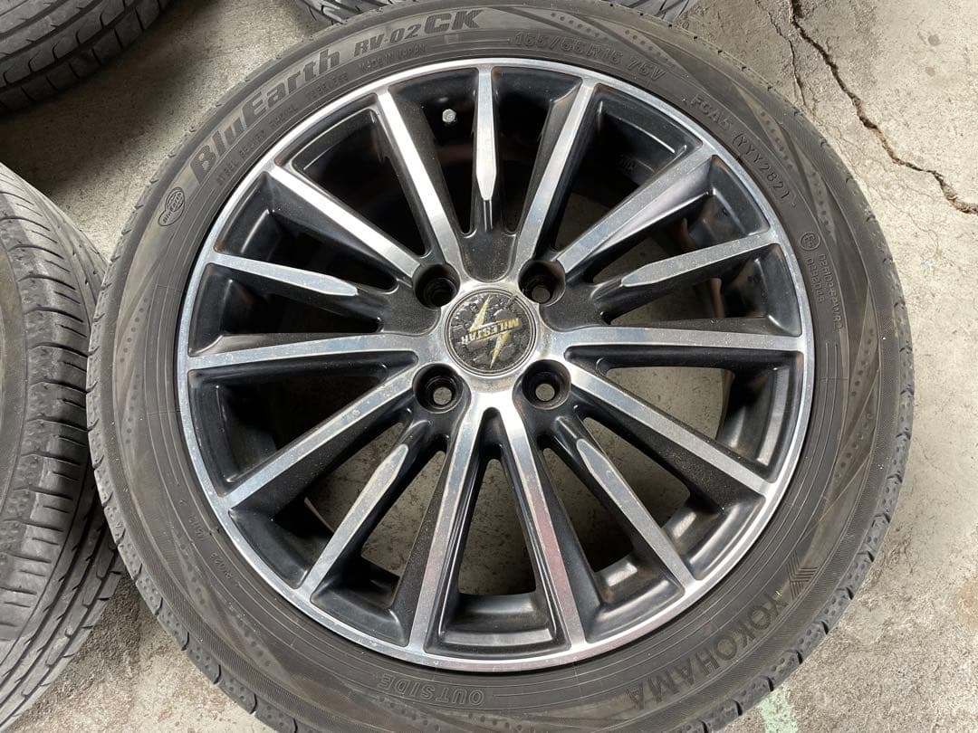 深溝アルミ付 日本製 165/55R15 タント スペーシア Nbox 軽自動車