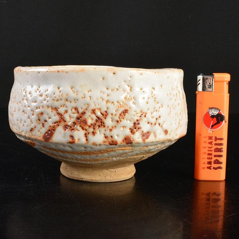 加藤唐九郎　一無斎（一ム斎）作　古志戸窯　志野茶碗　清水公照極め箱　FR7282