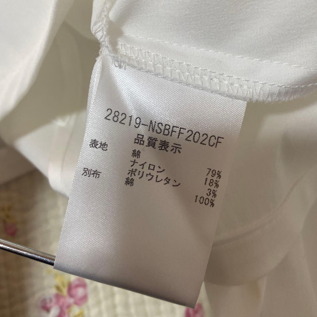 フォクシー ニューヨーク フリル襟 長袖 ブラウス 38 白 ホワイトDMW