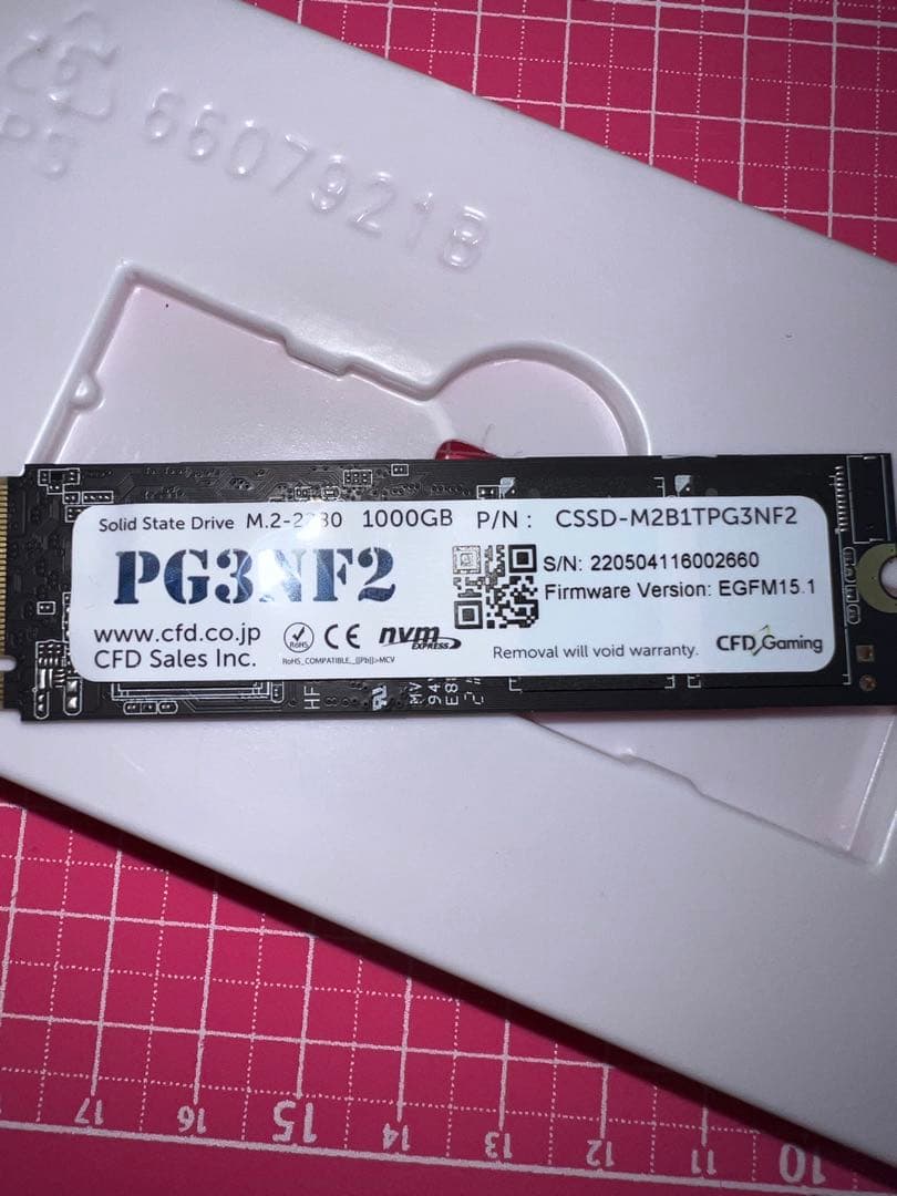 1TB NVMe M.2 Gen.4x4 SSD Phison新古ジャンク扱い