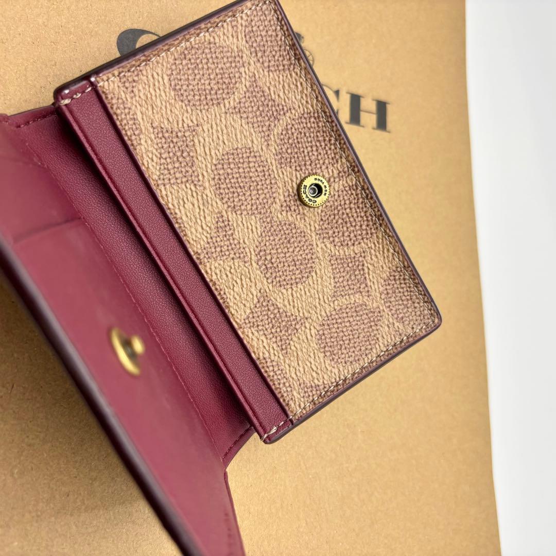 【COACH☆新品】ビジネス カード ケース シグネチャー キャンバス！名刺入れ