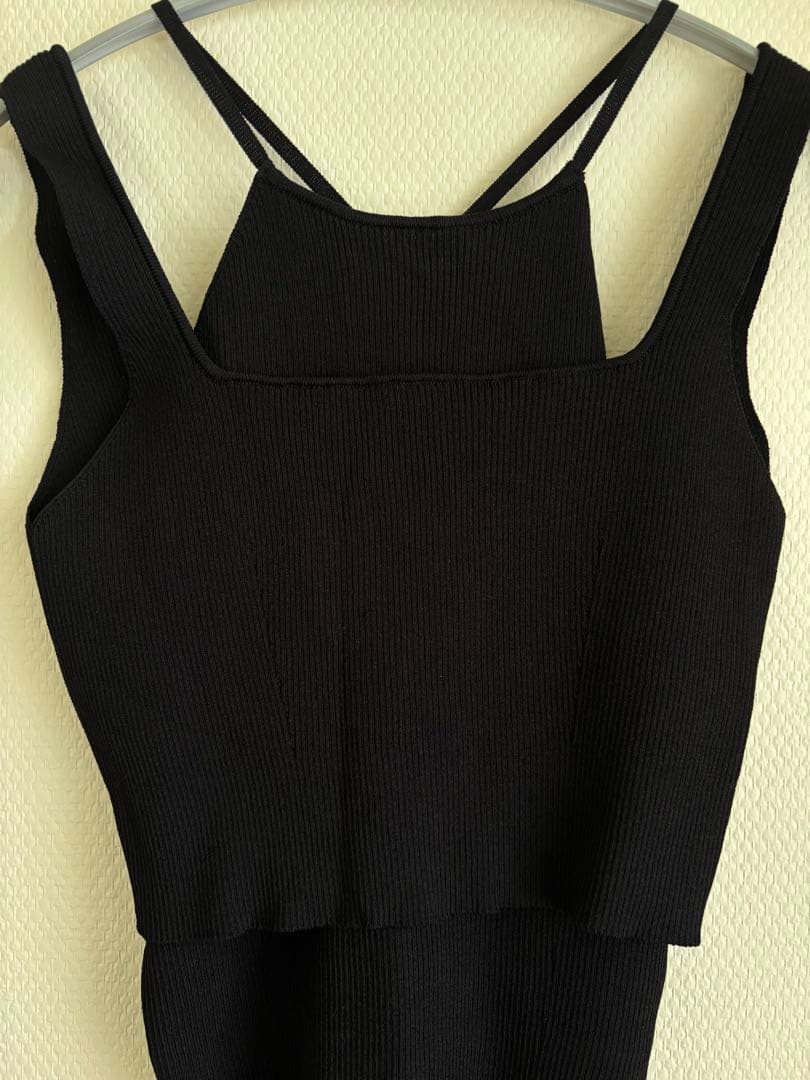 a ccordion LAYERING CAMI SET 黒