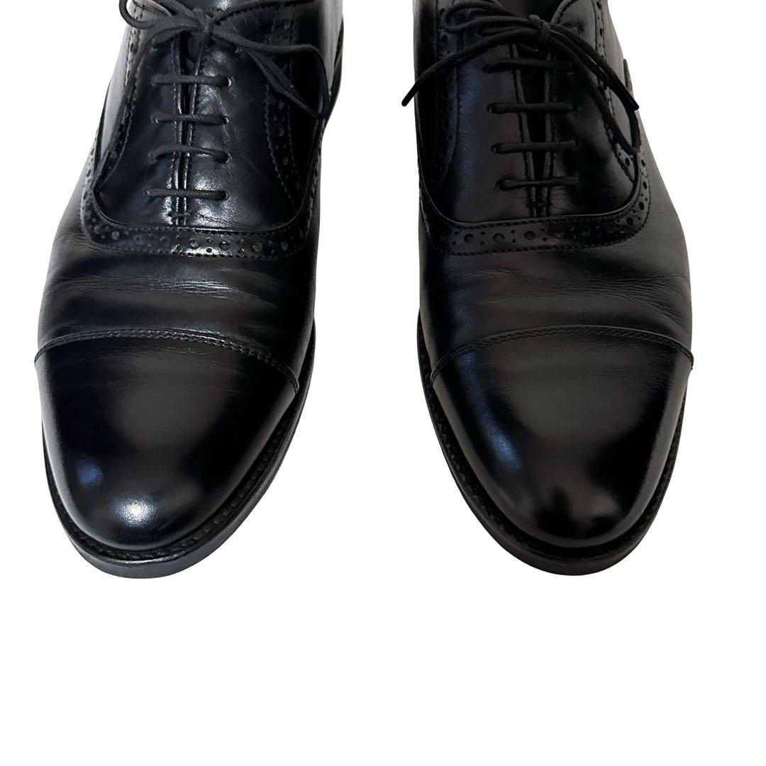 バーバリー ビジネスシューズ 革靴 革 26cm レザー ブラック メンズ 黒