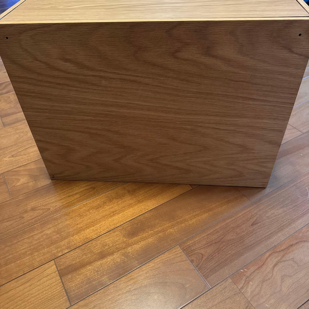 asami無印良品 木製収納ケース 2段 ワイド オーク材ユニットシェルフ