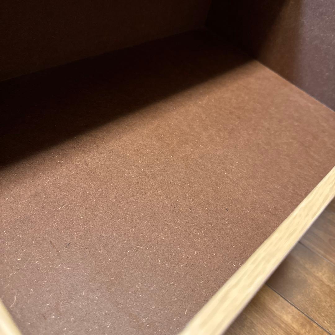 asami無印良品 木製収納ケース 2段 ワイド オーク材ユニットシェルフ