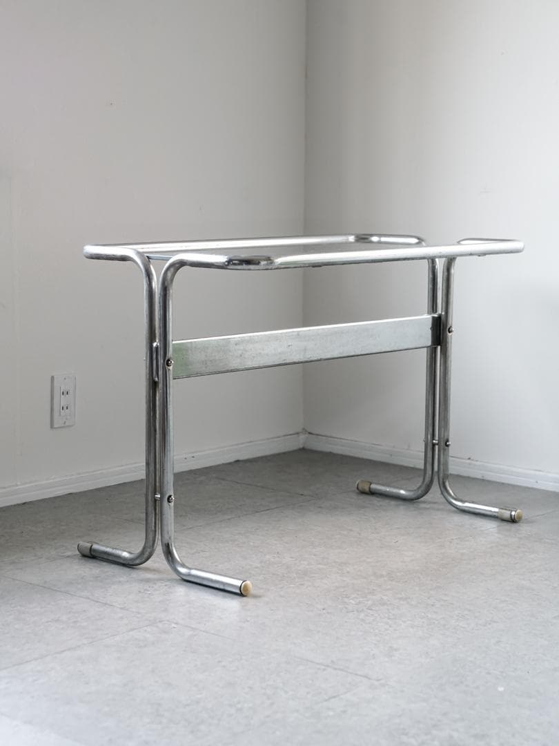 ヴィンテージ　アイアンガラステーブル 什器 ミッドセンチュリーモダン