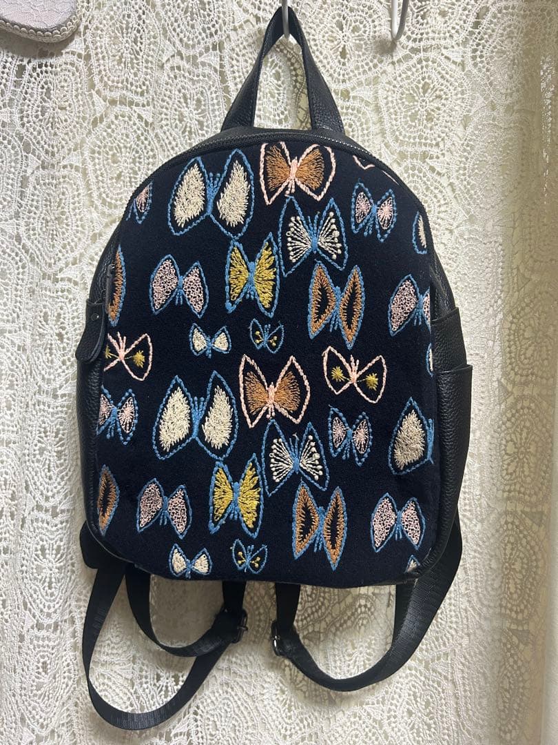 専用50820B ミナペルホネンハーフハンドメイド　リュック スカイフラワー