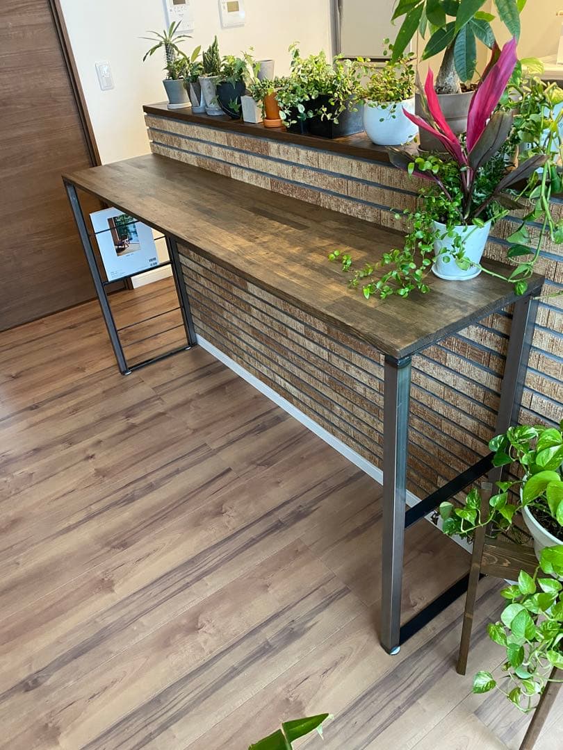 古材風☆ 横140cmGaud ガウディ☆カウンターテーブル　ハイテーブル