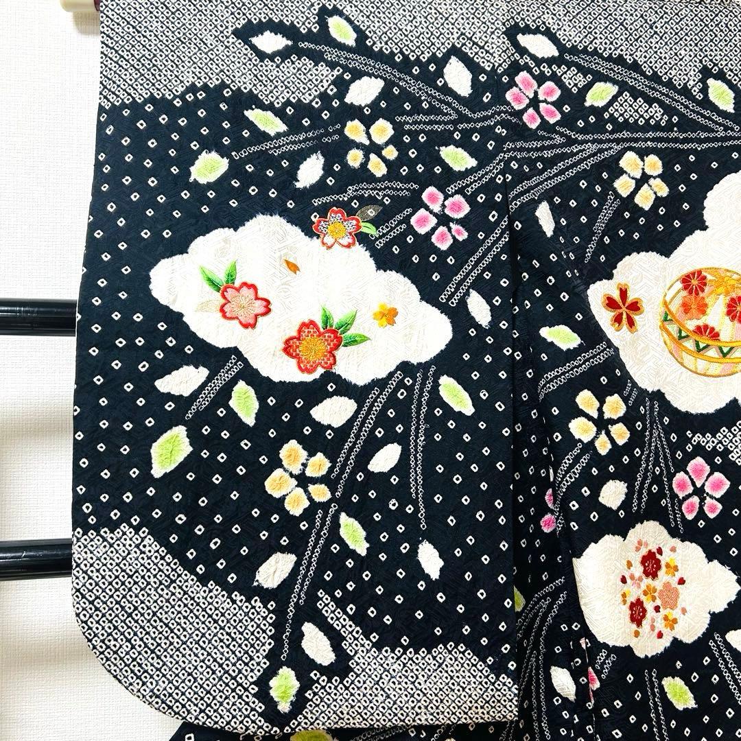 No.118 七五三　3歳 正絹着物フルセット　　総絞り