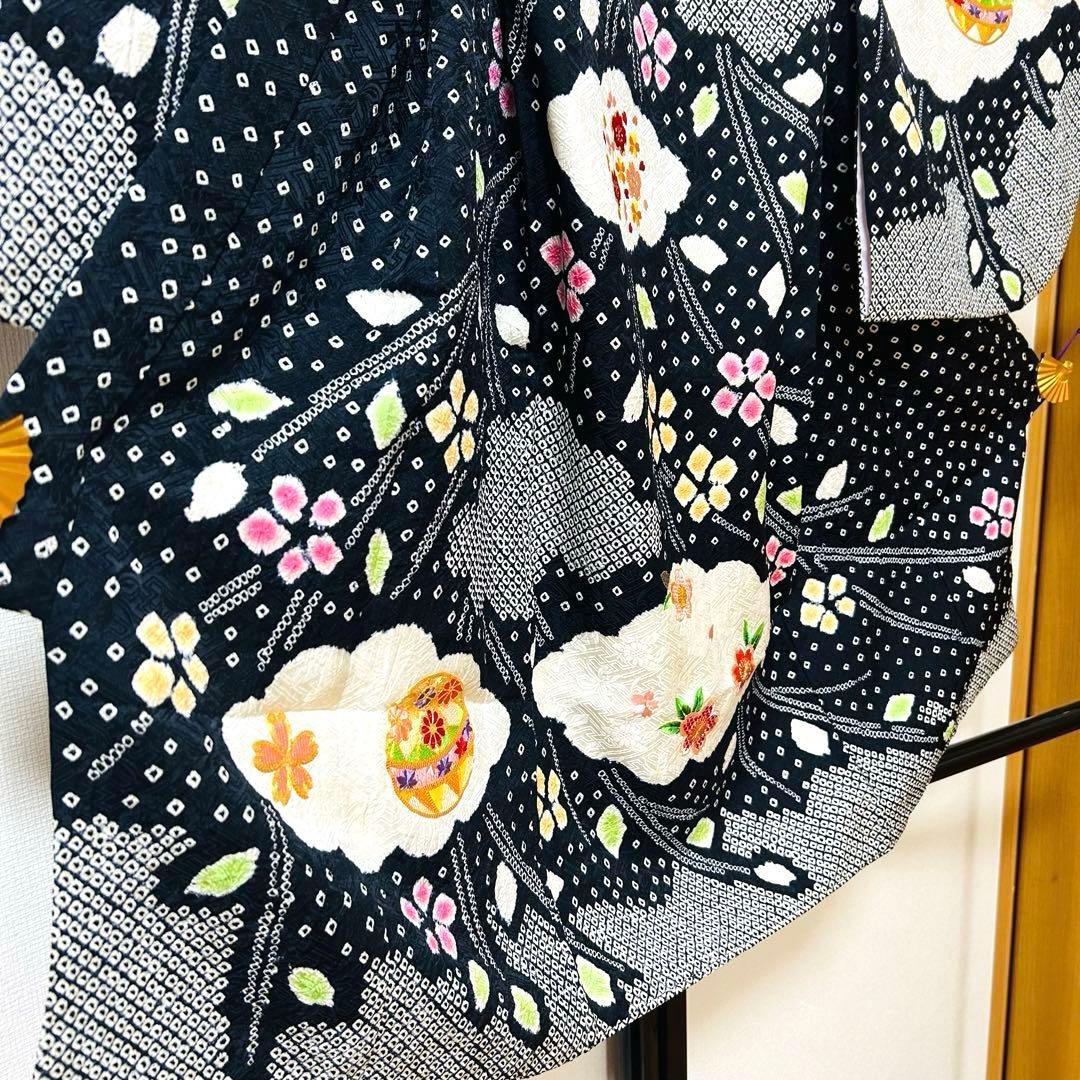 No.118 七五三　3歳 正絹着物フルセット　　総絞り