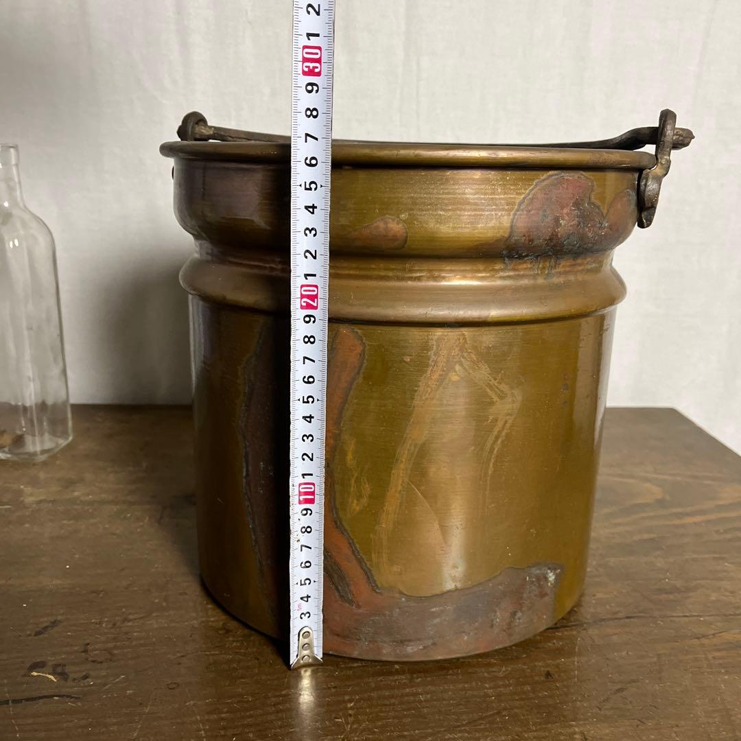 古家具アンティーク品◾️肉厚 銅製 バケツ 鉢カバー 雑貨 小物