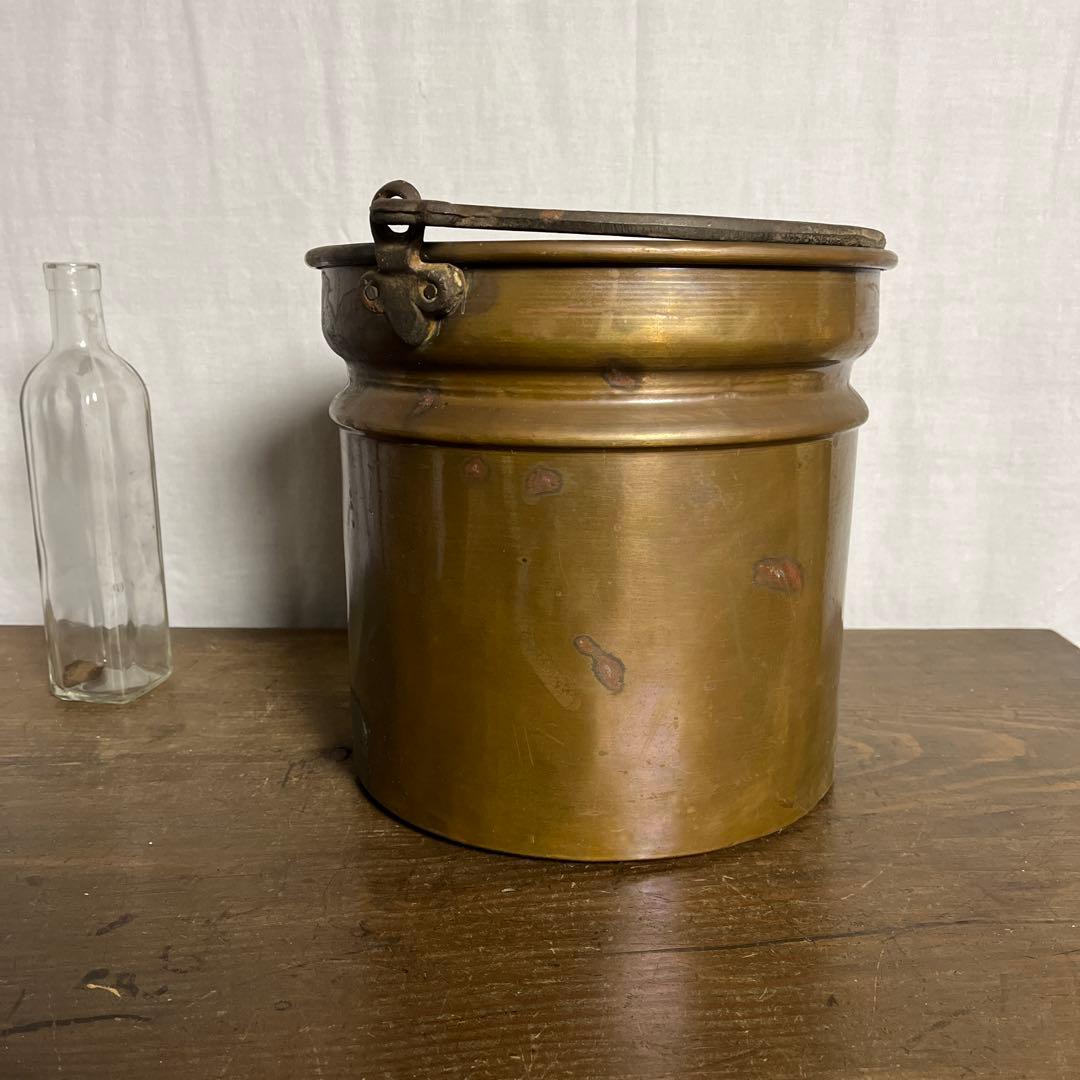 古家具アンティーク品◾️肉厚 銅製 バケツ 鉢カバー 雑貨 小物
