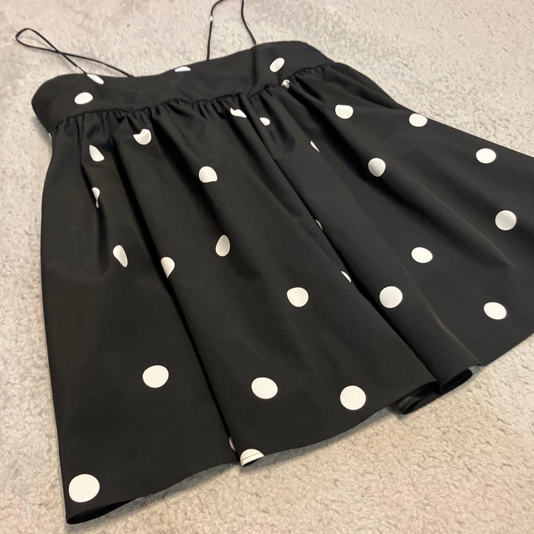 ガリャルダガランテ　ペプラムドットキャミソール　ドット　水玉　リボン