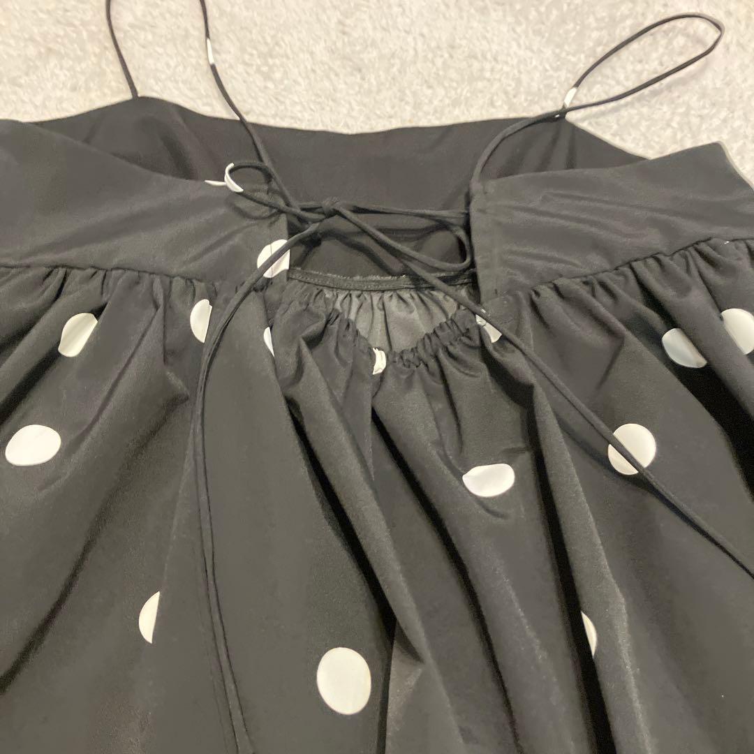 ガリャルダガランテ　ペプラムドットキャミソール　ドット　水玉　リボン